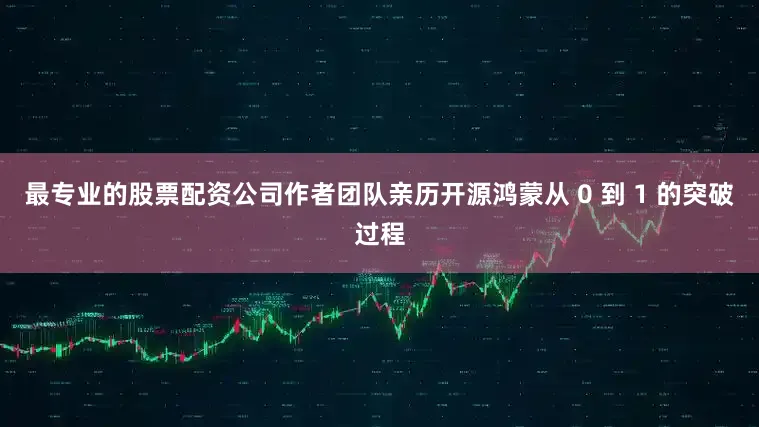 最专业的股票配资公司作者团队亲历开源鸿蒙从 0 到 1 的突破过程