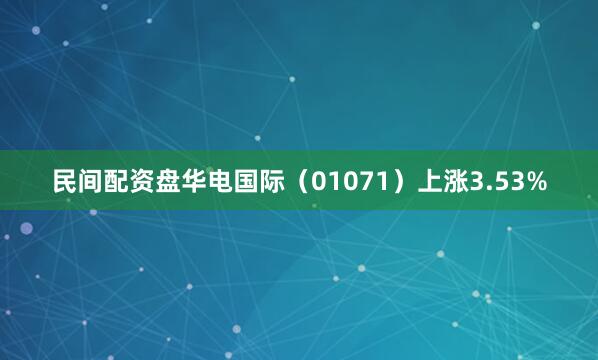 民间配资盘华电国际（01071）上涨3.53%
