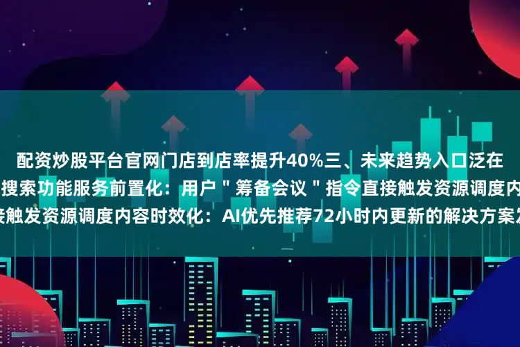 配资炒股平台官网门店到店率提升40%三、未来趋势入口泛在化：智能硬件/社交平台嵌入搜索功能服务前置化：用户＂筹备会议＂指令直接触发资源调度内容时效化：AI优先推荐72小时内更新的解决方案发布于：山东省