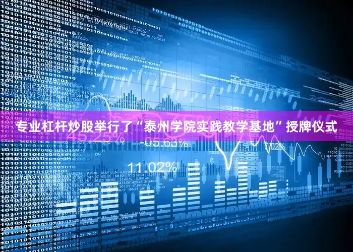 专业杠杆炒股举行了“泰州学院实践教学基地”授牌仪式